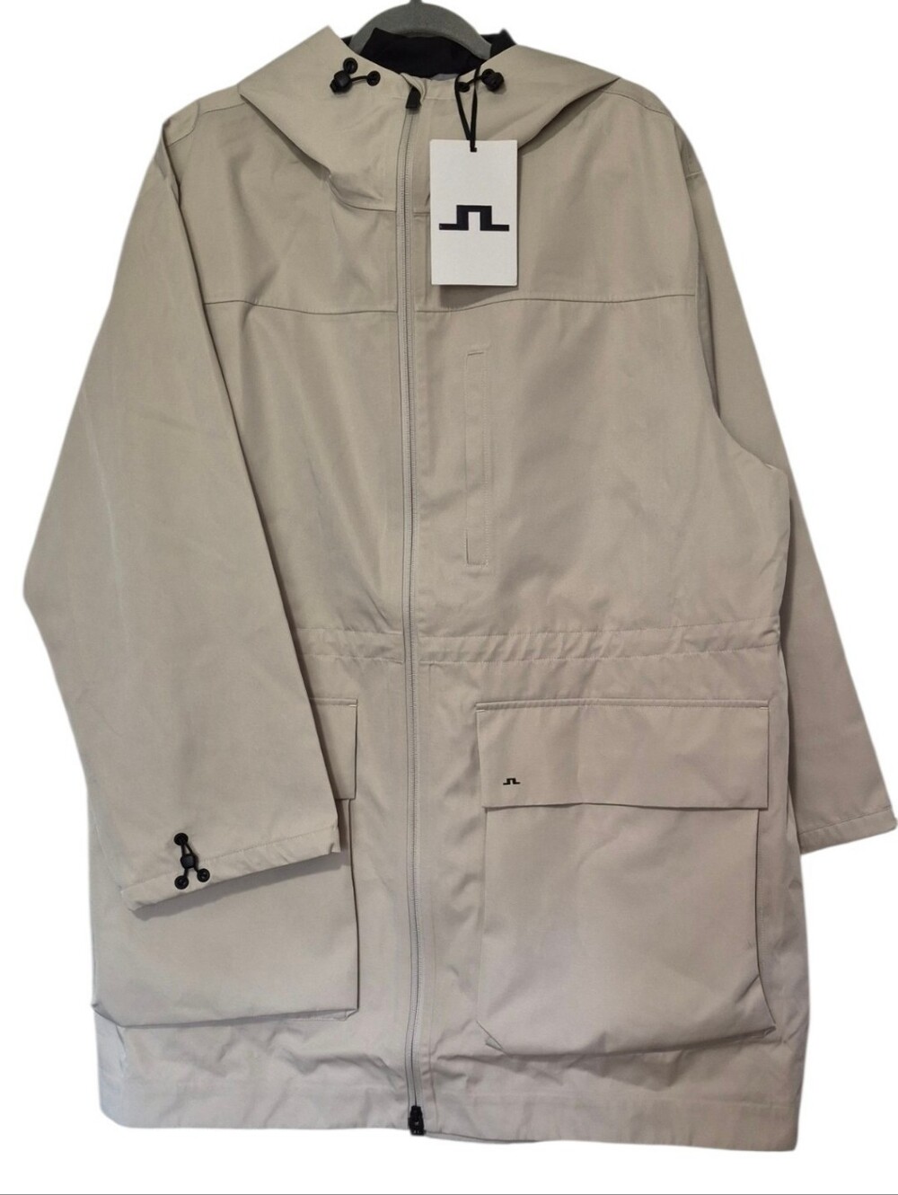 J.Lindeberg Florentine Jacket Moonbeam Hooded Long Coat Size S NWT